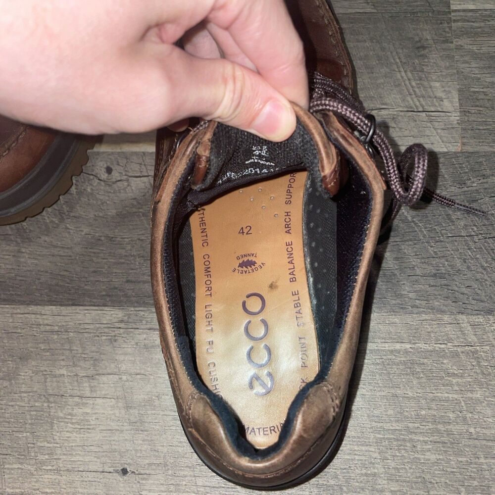 ECCO Men's Track II Low Gore-Tex Waterproof Leather Oxfords Shoes Size 42 US 9 - Picture 9 of 9